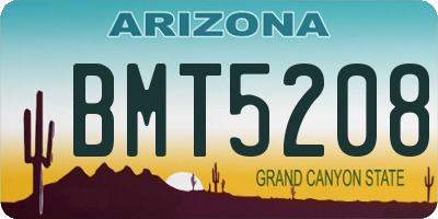 AZ license plate BMT5208