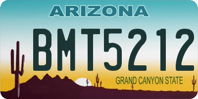AZ license plate BMT5212
