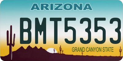 AZ license plate BMT5353