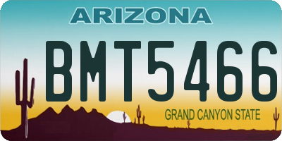 AZ license plate BMT5466