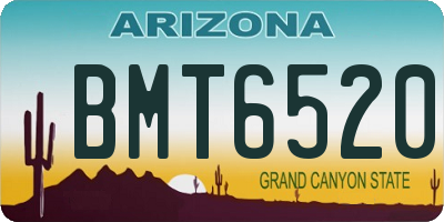 AZ license plate BMT6520