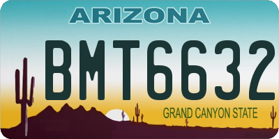 AZ license plate BMT6632
