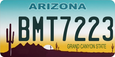 AZ license plate BMT7223