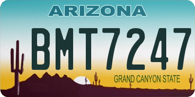 AZ license plate BMT7247