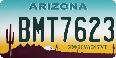 AZ license plate BMT7623