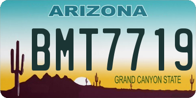 AZ license plate BMT7719