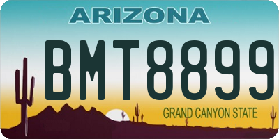 AZ license plate BMT8899