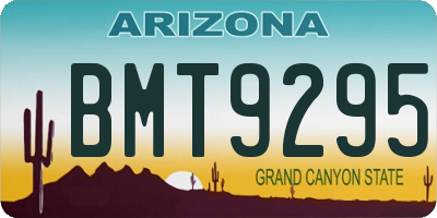 AZ license plate BMT9295
