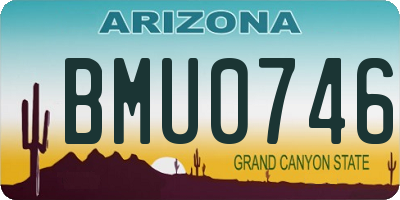 AZ license plate BMU0746