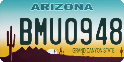 AZ license plate BMU0948