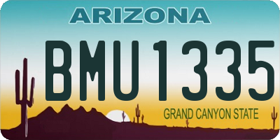 AZ license plate BMU1335