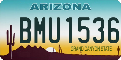 AZ license plate BMU1536