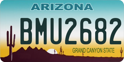 AZ license plate BMU2682