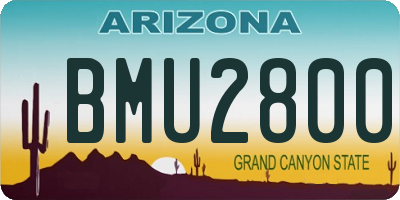 AZ license plate BMU2800