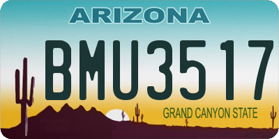 AZ license plate BMU3517