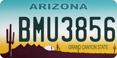 AZ license plate BMU3856