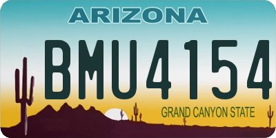 AZ license plate BMU4154