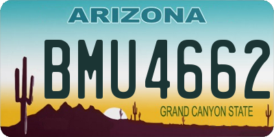 AZ license plate BMU4662