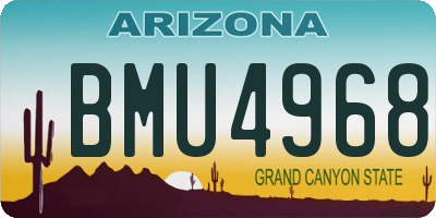 AZ license plate BMU4968