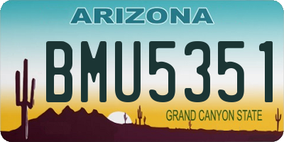 AZ license plate BMU5351