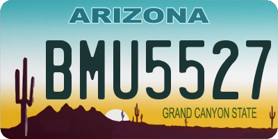 AZ license plate BMU5527