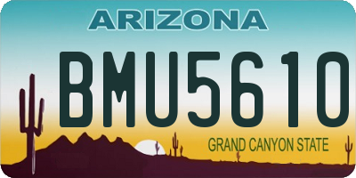 AZ license plate BMU5610