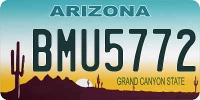 AZ license plate BMU5772