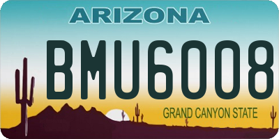 AZ license plate BMU6008