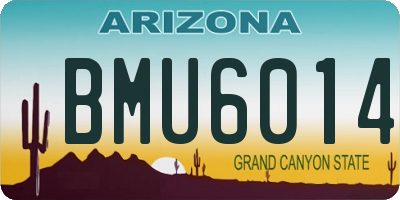 AZ license plate BMU6014