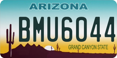 AZ license plate BMU6044