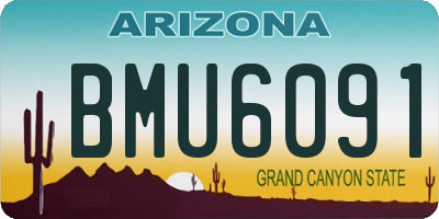 AZ license plate BMU6091