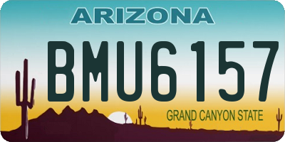 AZ license plate BMU6157