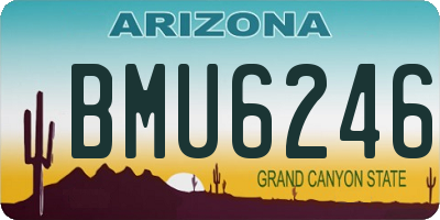 AZ license plate BMU6246