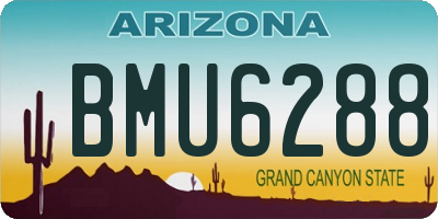 AZ license plate BMU6288