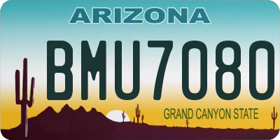 AZ license plate BMU7080