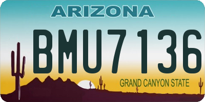 AZ license plate BMU7136