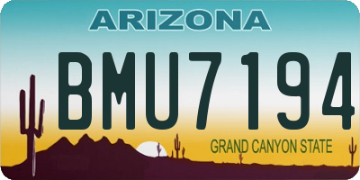 AZ license plate BMU7194