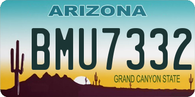 AZ license plate BMU7332
