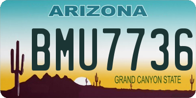 AZ license plate BMU7736
