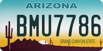 AZ license plate BMU7786