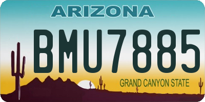 AZ license plate BMU7885