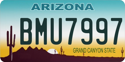 AZ license plate BMU7997