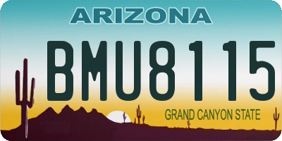 AZ license plate BMU8115