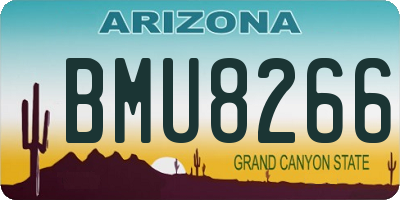 AZ license plate BMU8266
