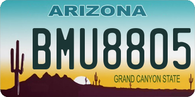 AZ license plate BMU8805