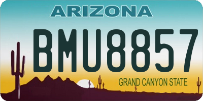 AZ license plate BMU8857