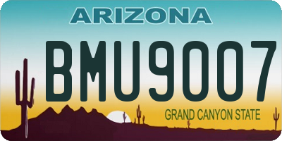 AZ license plate BMU9007