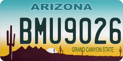 AZ license plate BMU9026