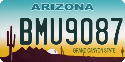 AZ license plate BMU9087