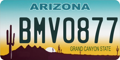 AZ license plate BMV0877